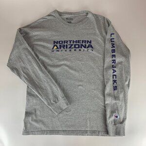 Northern Arizona Lumberjacks NCAA Gray Champion Long Sleeve Shirt Mens Large
